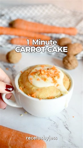 1-Minute CARROT CAKE in a mug! 🥕 #microwavemagic #carrotcake #mugcake