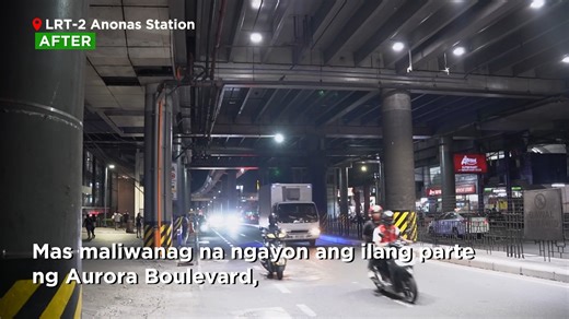 Brightness 100! 💡✨ Mas maaliwalas na ang ilang parte ng Aurora Boulevard kasunod ng pagpapailaw sa bahagi ng LRT-2 Cubao at Anonas Stations. Sa pangunguna ng QC Department of Engineering, patuloy ang inisyatibo ng QC LGU na gawing mas maliwanag ang mga kalsada para matiyak ang kaligtasan ng publiko. | Quezon City Government