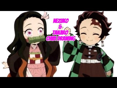 Quick Sketching Techniques | Nezuko & Tanjiro Chibi Drawing Tutorial