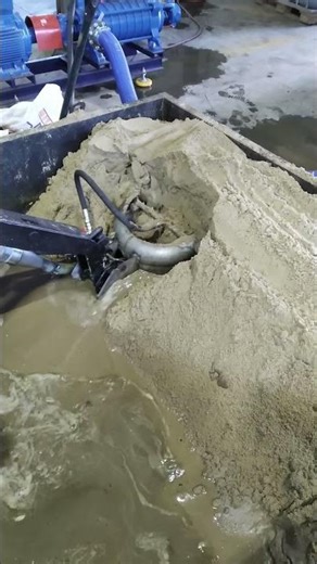 Robotic system is removing heavy, sand-filled sludge #tankcleaning #industrial-robotics#refinery