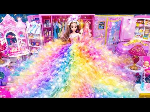 14 Minutes Satisfying with Unboxing Barbie Princess Pink Kitchen,Rock Bed Play Set Review Toys｜ASMR