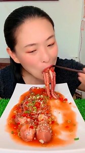 719K views · 10K reactions | Asmr Eating show Chinese Seafood Mukbang(Octopus, Sea Anemone, Jellyfish)#238 | Top of People | Facebook