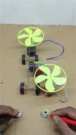 "Twin Fan Power Car! DIY Motor Build & Speed Test ⚡🚗"