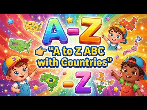 Learn ABC with Countries | A to Z Alphabet Countries for Kids😀