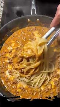 Garlic Butter Beef Spaghetti with Creamy Four Cheese Sauce