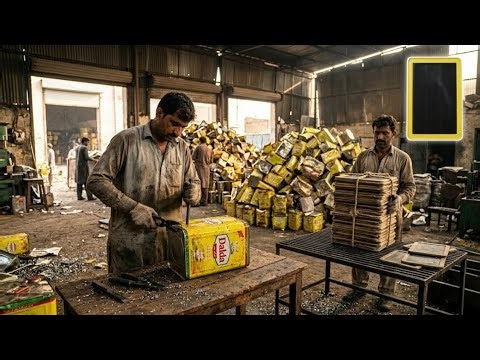 Old School Slate Manufacturing Process | From Waste Oil Tin Boxes | Factory Files