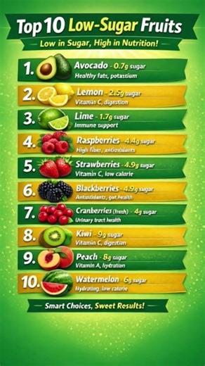 The Best Low-Sugar Fruits for Weight Loss & Health #healthyfood #realfruit #purefruit #fruitlove