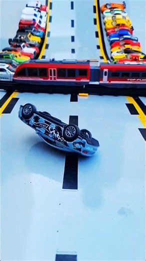 Race Car Jump Vs Train #train #railway #automobile #toys #car #truck #tractor #truck #cartoys #jeep