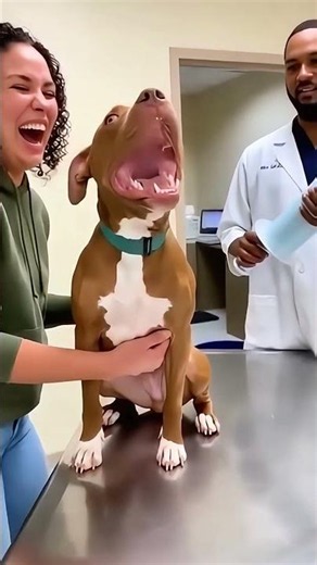 Singing Pitbull At The Vet 🤣