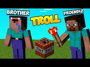Trolling Brother Using Creative In Minecraft