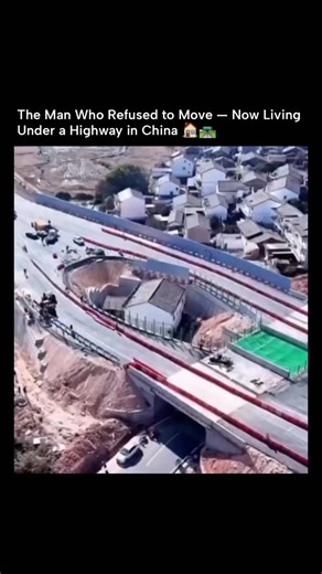 Resilience HQ on Instagram: "One decision changed everything ⚠️ In 2022, an elderly resident named Huang Ping refused a government compensation offer of approximately $220,000 and multiple alternative housing options to vacate his two-story home for a motorway project. As of early 2026, Huang and his grandson continue to live in the house, but he has publicly expressed regret over the decision, citing constant noise, dust, and vibrations from the nearby traffic. To reach his home, he must now us