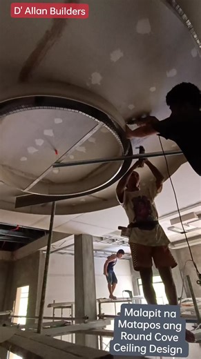7.2K views · 129 reactions | Malapit na Matapos ang Round Cove Ceiling Design | D' Allan Builders | Facebook