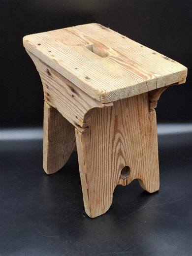 Vintage Primitive Wood Milking Stool - Handmade Rustic Farmhouse Swiss Step Stool C. 1940s - Etsy