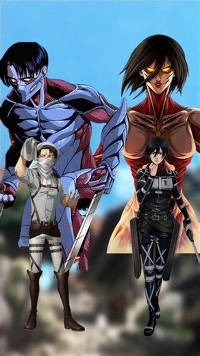Levi vs mikasa #attackontitan #aot #anime