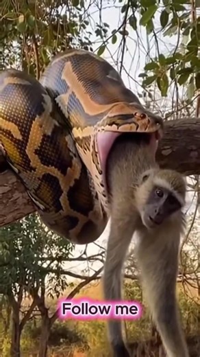 Watch This Giant Python Just Swallowed a Monkey ALIVE. 😱 | غزل-Ghazal :$
