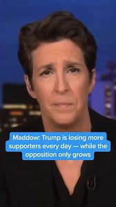 Rachel @maddowmaddow looks at the powerful movement building against Donald Trump and calls out how the president is losing some support among his base. “He hasn’t done anything as president that would win anyone over to his side. And the number of people who voted for him or supported him otherwise, who are now regretting it, grows by the day,” Maddow says. #trump #news #politics #washington | MS NOW