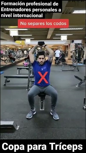 Copa para Tríceps. Correcta Ejecución. Rápido y sencillo. #Shorts