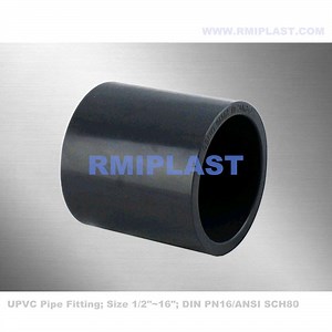 [Hot Item] UPVC Coupling of ASTM Sch80 1 Inch 2 Inch 3 Inch 4 Inch 6 Inch 8 Inch Plastic Fitting PVC Pipe Fittings Adaptor Equal Coupler for Water Supply