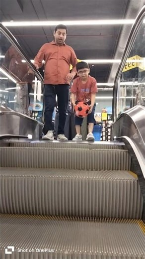 Baby Ball Rolling on the escalator 😂🤣 #shorts