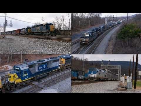 A few CSX and Amtrak Trains around Cumberland, MD