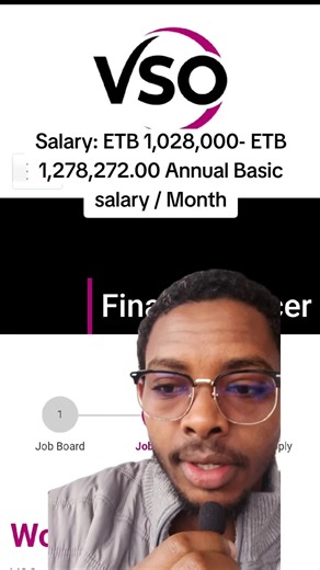 Job opportunities at VSO Ethiopia 📚The VSO Ethiopia NGO company would like to recruit qualified candidates for the following positions👇👇 1: Finance Officer Salary: ETB 1,278,272.00 Annual Basic salary / Month 2: Monitoring Evaluation & Learnings Officer Salary: ETB 1,278,272.00 Annual Basic salary / Month 3: Technical Assistant/office Salary: ETB 1,028,000 Annual Basic salary / Month 4: National Volunteer: Peace Building and DRR Advisor 5: National Volunteer – Livelihood Officer #NGOJobs #Job