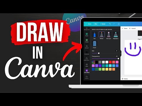 HOW TO DRAW IN CANVA (NEW FREE-HAND BRUSH TOOL)