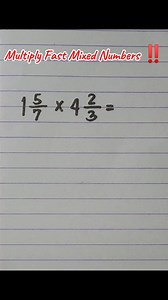 Multiply Fast Mixed Numbers ‼️ #mathreview #mathskills | Mathtuto