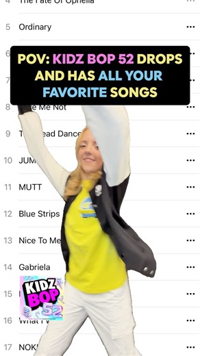Dance party in the living room to our new album KIDZ BOP 52 on Apple Music 🎶 https://music.apple.com/us/album/kidz-bop-52/1859830650?ls=1&uo=4 | KIDZ BOP