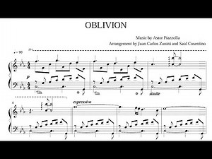 🎹Astor PIAZZOLLA✨OBLIVION (Arranged by Saul Cosentino) - Piano +🎼SHEET MUSIC