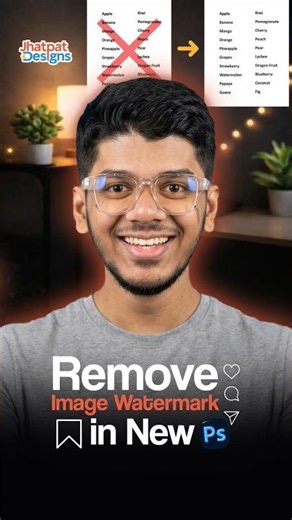 Erase ANY watermark in 3 clicks! #adobe #Photoshop #Magic #Edit #Tutorial #DesignHacks #create