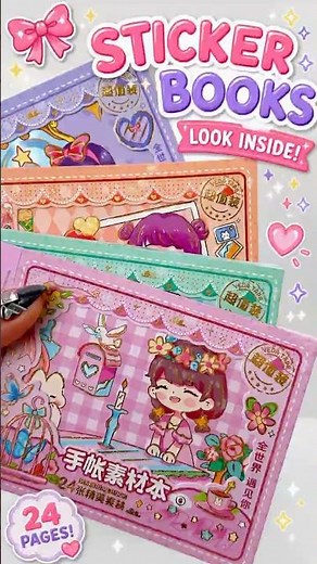 What’s Inside These Cute Sticker Books? 👀💖
