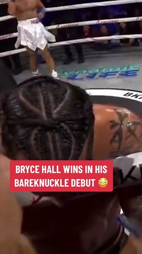 #BryceHall wins by TKO in two rounds 😳 #BKFC #BKFC48 #boxing #combatsports