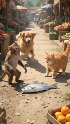 Funny animal comedy reaction 🐒🐶🐱🐟#shorts #comedy #funny #trending #viral #video #ai #usa