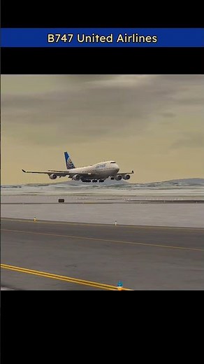 Boeing 747 United Airlines Touchdown | Epic Landing! #aviation #airplanespotting #commercialaircraft
