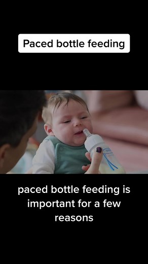 Learn to pace a bottle sitting up. Pacing a bottle means that you feed it slowly are carefully so a baby gets the chance to practice using their muscles and know when they are full. Did anyone show you how to give your baby a bottle? #breastfeeding #formulafeeding #bottlefeeding #MomsOfTikTok #tiktokuniversity #tiktokdad #formula #exclusivepumping