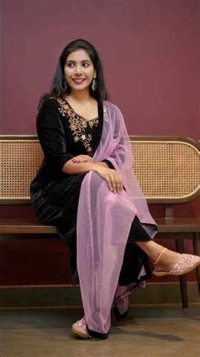 Fabric Velvet +Net Shall Partywear set( panel cut Aline). DM9539444803