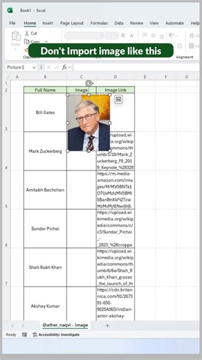 ATHER NAQVI l Excel, Tech & Ai Tips on Instagram: "Mastering Excel’s IMAGE Function: import image from Chrome browser Like a Pro! #excel #reelsinstagram #viralreels #viral #microsoftexcel #advancedexcel #explore #msexcel #advancedexcenewfunction #exceltips #exceltricks"