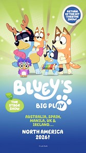Bluey's Big Play is back! Different countries, different cities, the same fun 💙🧡 Don't miss your chance to see the whole Heeler gang on stage. Coming back to the US and beyond. ➡️ https://www.bluey.tv/blueys-big-play/ | Bluey