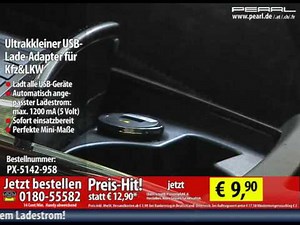 Ultrakleiner USB-Lade-Adapter für Kfz: 12V/24V auf USB 5V 1000mA