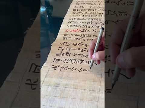Hieratic Script - Writing the Tale of the Shipwrecked Sailor - Ancient Egypt
