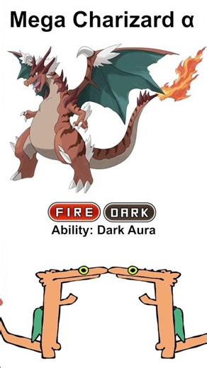 Mega Charizard Z & Alpha Are INSANE! 🔥 Pokémon Concept #Shorts