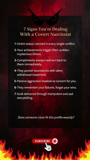 🚨 7 Signs You're Dealing With a Covert Narcissist