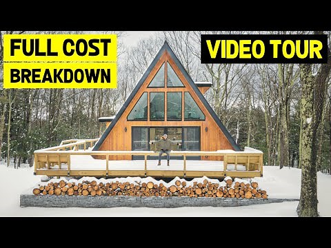 MASSIVE MODERN SCANDINAVIAN A-FRAME CABIN! (Tour + Cost Breakdown!)