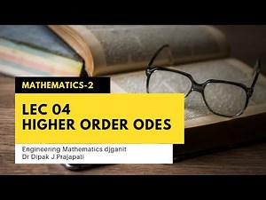 Lec4/Higher Order ODEs/Initial Value Problems