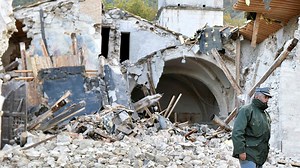 Video. Aerial footage from Italy earthquake zone