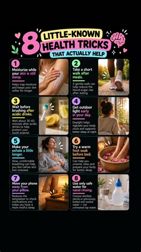 8 SIMPLE HEALTH HACKS THAT ARE SURPRISINGLY USEFUL #shortsfeed #shorts