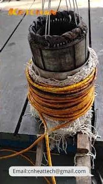 Thermal disassembly of stator and casing by induction heating