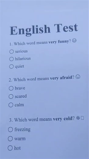 Daily English Vocabulary Quiz: Test Your Skills