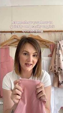 How to quickly and easily unpick overlocking (or serging) ✂️ #sewingforbeginners #overlocking