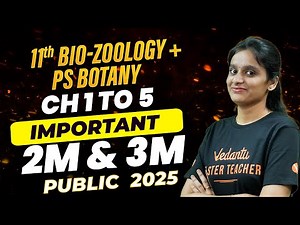 11th BIO-ZOOLOGY + Pure Science | Chapter 1 to 5 - Important 2 and 3 Marks | Public Exam 2025